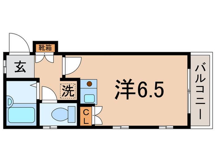 FLAT OSAKI(ワンルーム/1階)の間取り写真