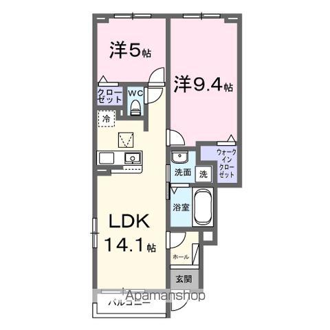 レジデンス・アスナロ(2LDK/1階)の間取り写真