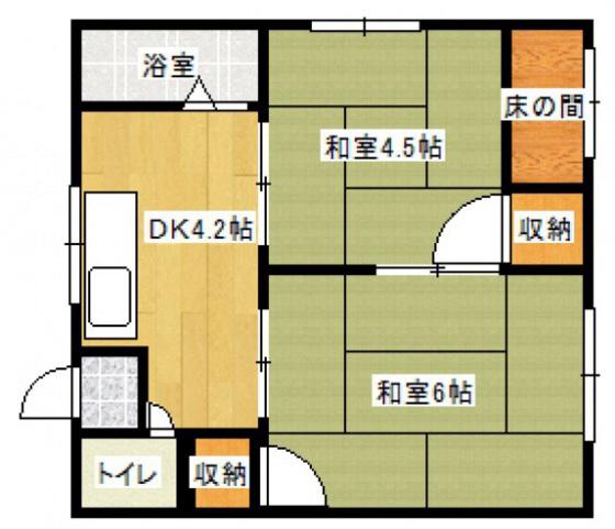 池田アパート(2K/1階)の間取り写真