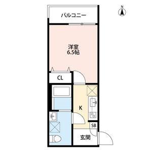WING(1K/1階)の間取り写真
