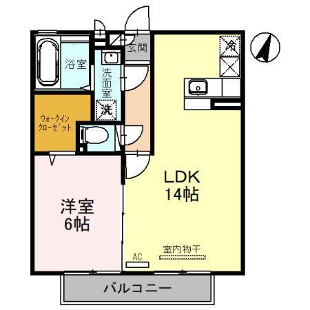 シャトレー(1LDK/1階)の間取り写真