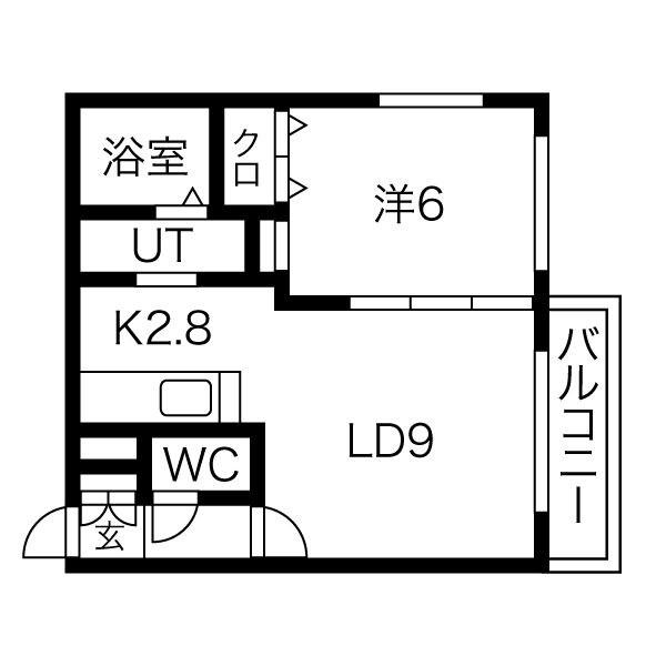 シュア・コート北13(1LDK/3階)の間取り写真
