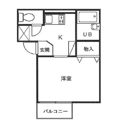 プリマヴェーラ箕面(1K/1階)の間取り写真