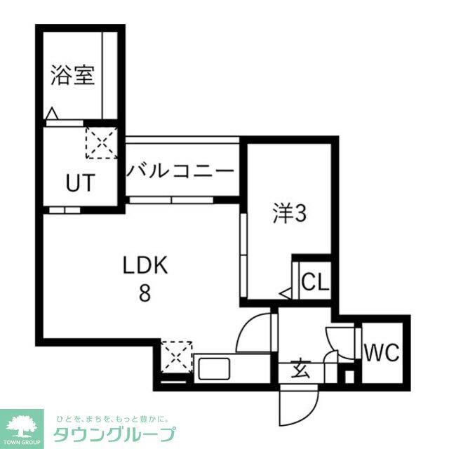 JACK MIYAHARAIII(1LDK/3階)の間取り写真