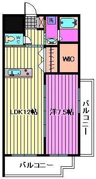 DOMINO STELLA RESIDENCE(1LDK/3階)の間取り写真