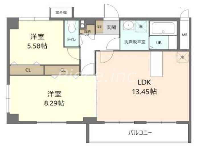 BUDS8(2LDK/2階)の間取り写真