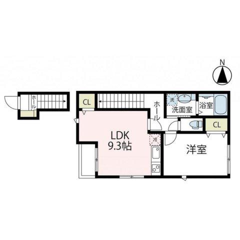 シュムック(1LDK/2階)の間取り写真