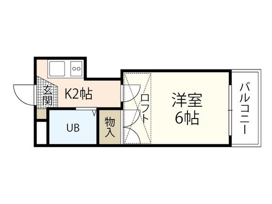 HAPPY PLACE I(1K/1階)の間取り写真