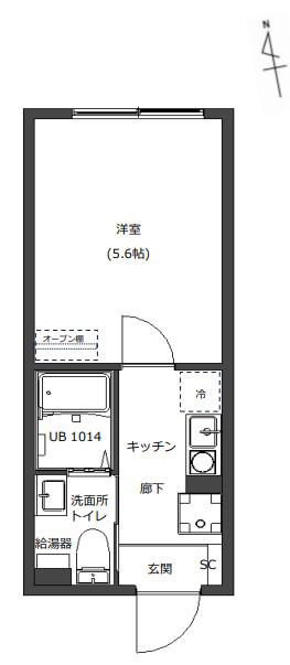 D-STYLE三ノ輪II(1K/4階)の間取り写真