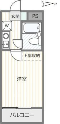 エクレール緑町(1K/2階)の間取り写真