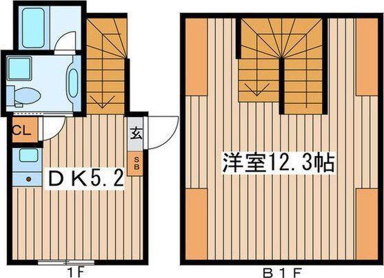 CONTEL SASAZUKA(1DK/1階)の間取り写真