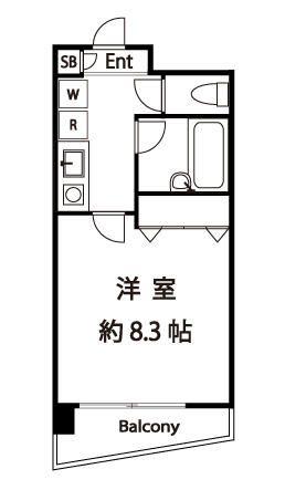 GRAN PASEO新宿中井(1K/4階)の間取り写真
