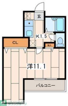 GRANDE LANGURIA グランデラングリア(1K/3階)の間取り写真