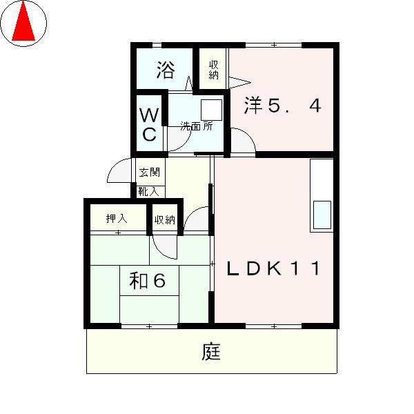アネックス21(2LDK/1階)の間取り写真