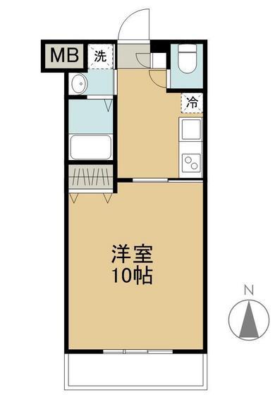 グリーンハウス松島G4(1K/4階)の間取り写真