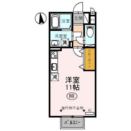 すまいる おおまち(ワンルーム/2階)の間取り写真
