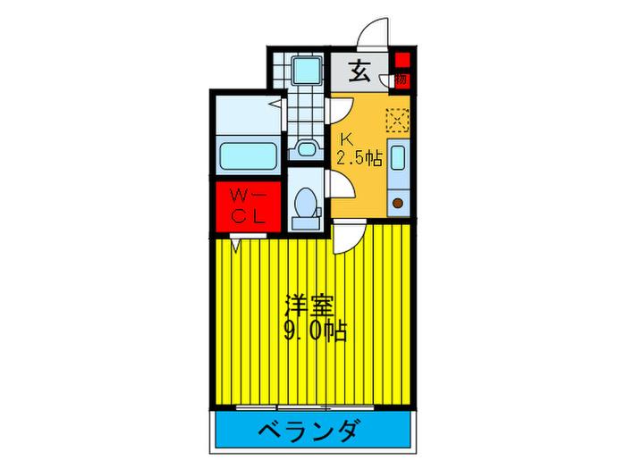 ティンカーベル(1K/3階)の間取り写真