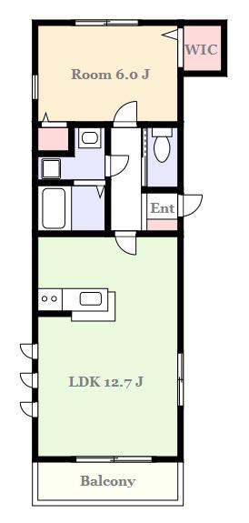 MAISON・DE・FONTAINE(1LDK/2階)の間取り写真