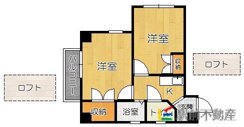 チェリーヒルズ(2K/3階)の間取り写真