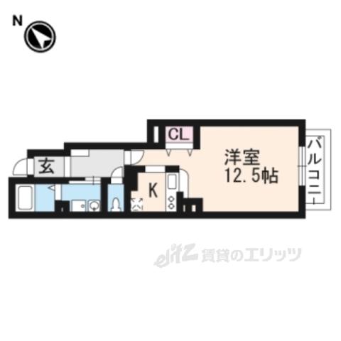 コーポ和広(ワンルーム/1階)の間取り写真