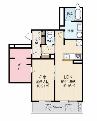 ローズメゾンY(1LDK/3階)の間取り写真