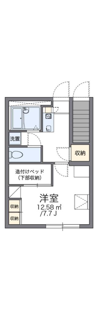 レオパレスエム ケイ(1K/1階)の間取り写真