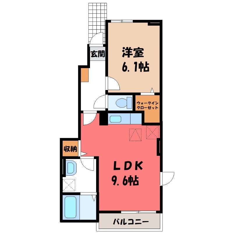 MT.HUTT 青柳(1LDK/1階)の間取り写真