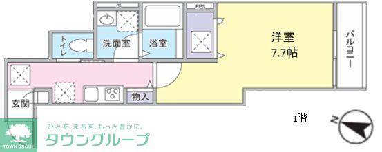 YSジュピター(1K/1階)の間取り写真