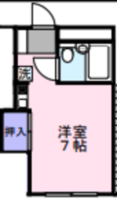 マンションクルメ(ワンルーム/2階)の間取り写真