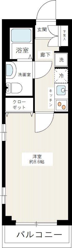 MAXIV練馬(1K/4階)の間取り写真