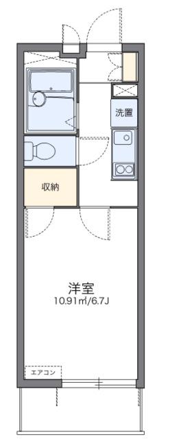 レオパレスMAKEARROWIII(1K/1階)の間取り写真