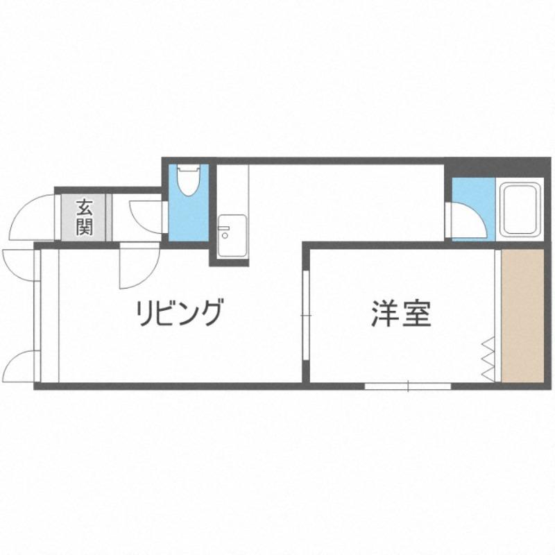 グリーンハイツ(1LDK/1階)の間取り写真