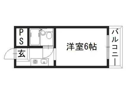 ライブカントリーエイト(1K/2階)の間取り写真