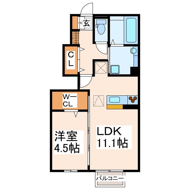 NEXT南阿蘇(1LDK/1階)の間取り写真