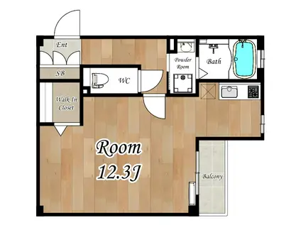 SPLENDOR(ワンルーム/2階)の間取り写真