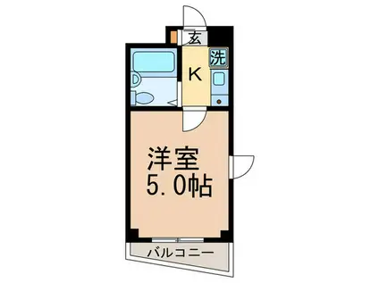 スリーワンビル(1K/3階)の間取り写真