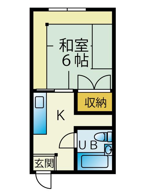 東武野田線 運河駅 2階建 築36年 CANAL HILLS(1K/2階)の間取り写真