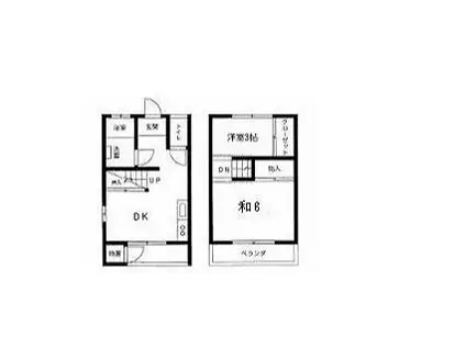 前田ハイツ(2DK/1階)の間取り写真