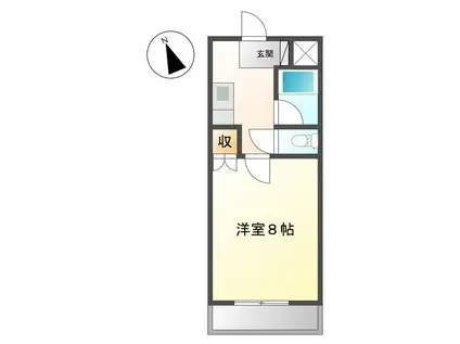 幸希ビル(1K/3階)の間取り写真