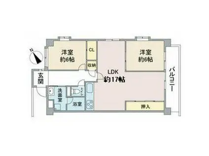 エトワールOZU(2LDK/2階)の間取り写真