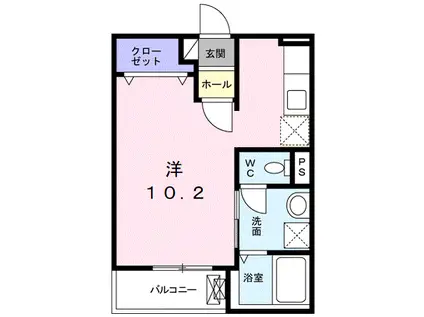 コンフォール(ワンルーム/2階)の間取り写真