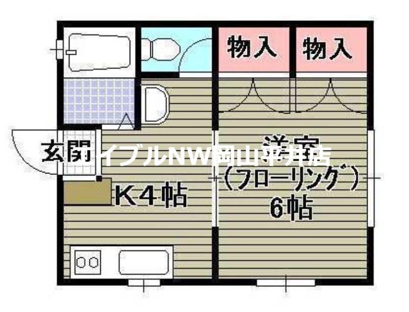 瀬尾コーポ(1K/1階)の間取り写真