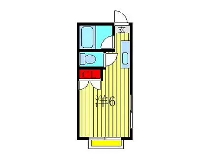 ジュネス桜木(1K/1階)の間取り写真
