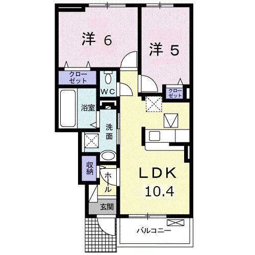 エターナル(2LDK/1階)の間取り写真