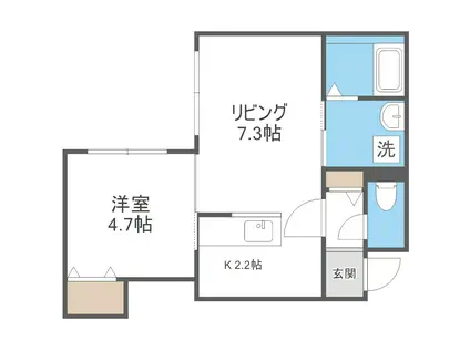 ENCHANT S-VILLAGE16Nエンチャントエスヴィレッジ1(1LDK/1階)の間取り写真