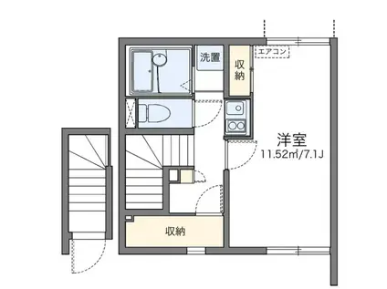 コンセルト(1K/2階)の間取り写真