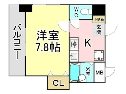 オリジンコアビル(1K/4階)の間取り写真