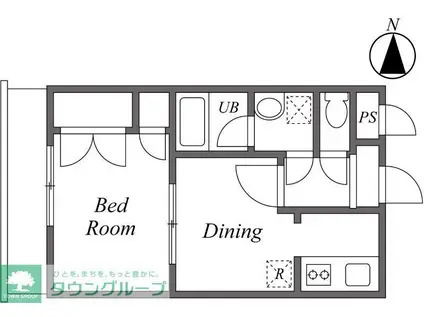 ユーコート世田谷松原(1DK/3階)の間取り写真