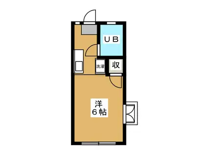 サンレジデンス(ワンルーム/1階)の間取り写真