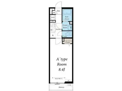 リブリ西立川(1K/3階)の間取り写真